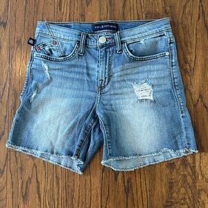 Rock & Republic Blue Distressed Jean Shorts Casual